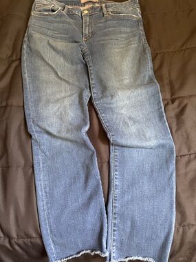 7 For All Mankind Women's Faded Blue Wide Leg Jeans